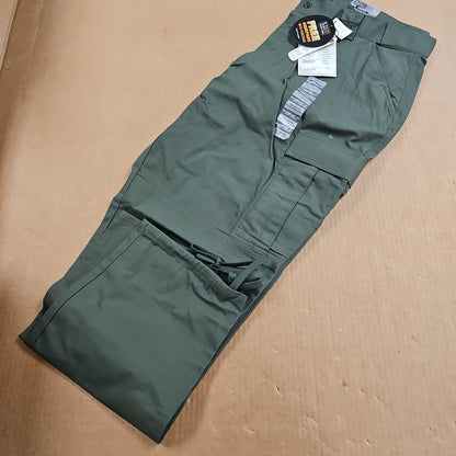 5.11 Tactical TDU Pants, Durable Poly/Cotton Ripstop Fabric, Green, 2XL Long