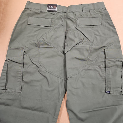 5.11 Tactical TDU Pants, Durable Poly/Cotton Ripstop Fabric, Green, 2XL Long