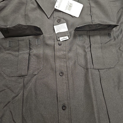 Spiewak & Sons, Inc. Men's Short Sleeve Black Poly Shirt for Comfort Fit