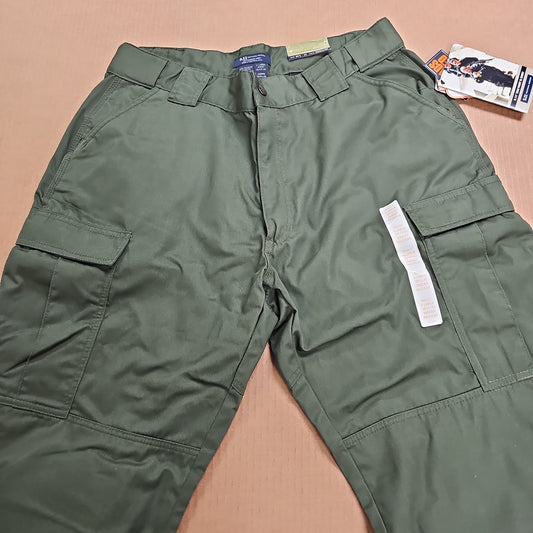 5.11 Tactical Green Poly/Cotton Twill Pants X-Large Regular for Durability