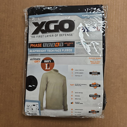 Longworth Industries XGO Phase 4 Tactical Crew Shirt in Black, Size Large