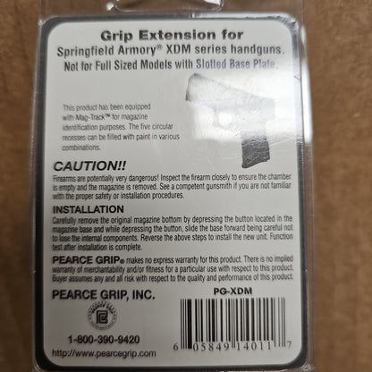 GRIP EXTENSION: MAGAZINE PIECE, SPRINGFIED XDM SERIES PG-XDM
