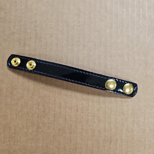 KEEPER: 2-SNAP, BLK. HI-GLOSS, 3/4, BRASS SNAPS 2431U-BRASS