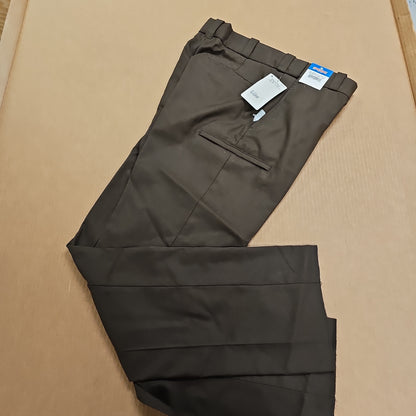 Spiewak & Sons, Inc. Brown Poly/Wool Pants with Hidden Pocket, Size 34