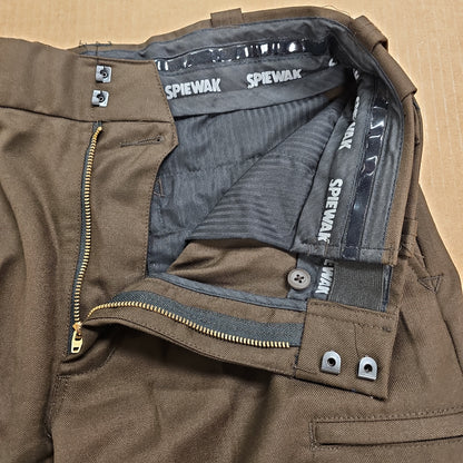 Spiewak & Sons, Inc. Brown Poly/Wool Pants with Hidden Pocket, Size 34
