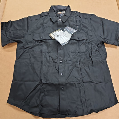 5.11 Tactical Men's PDU Class A Twill Short Sleeve Shirt, Black, 2XL