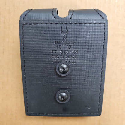 MAG HOLDER: DUBL. TAC SYSTEM USE W/LEG HLSTR, GL 45/HK USP 77-383-23PBL