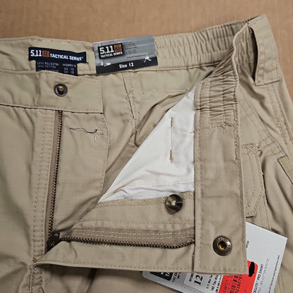 5.11 Tactical Women's Taclite Pro Shorts, Khaki, Size 12 for Comfort & Durability