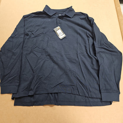 Polo Shirt: L/S Professional, Dark Navy, XX-Large 42056-724-2XL