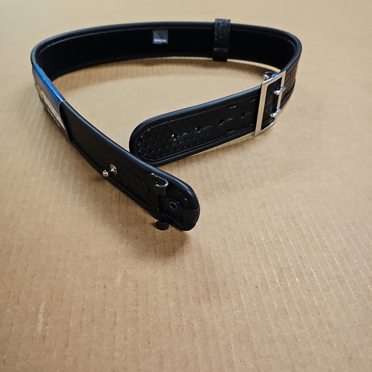 Safariland Sam Browne Belt with Hook & Loop Lining, Nickel Finish, Size 34