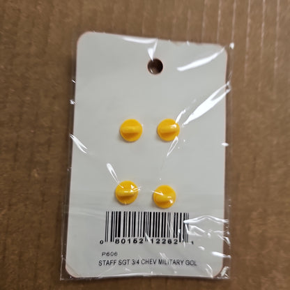 COLLAR INSIGNIA: GOLD, MILITARY STAFF SERGEANT, 3/4 P606