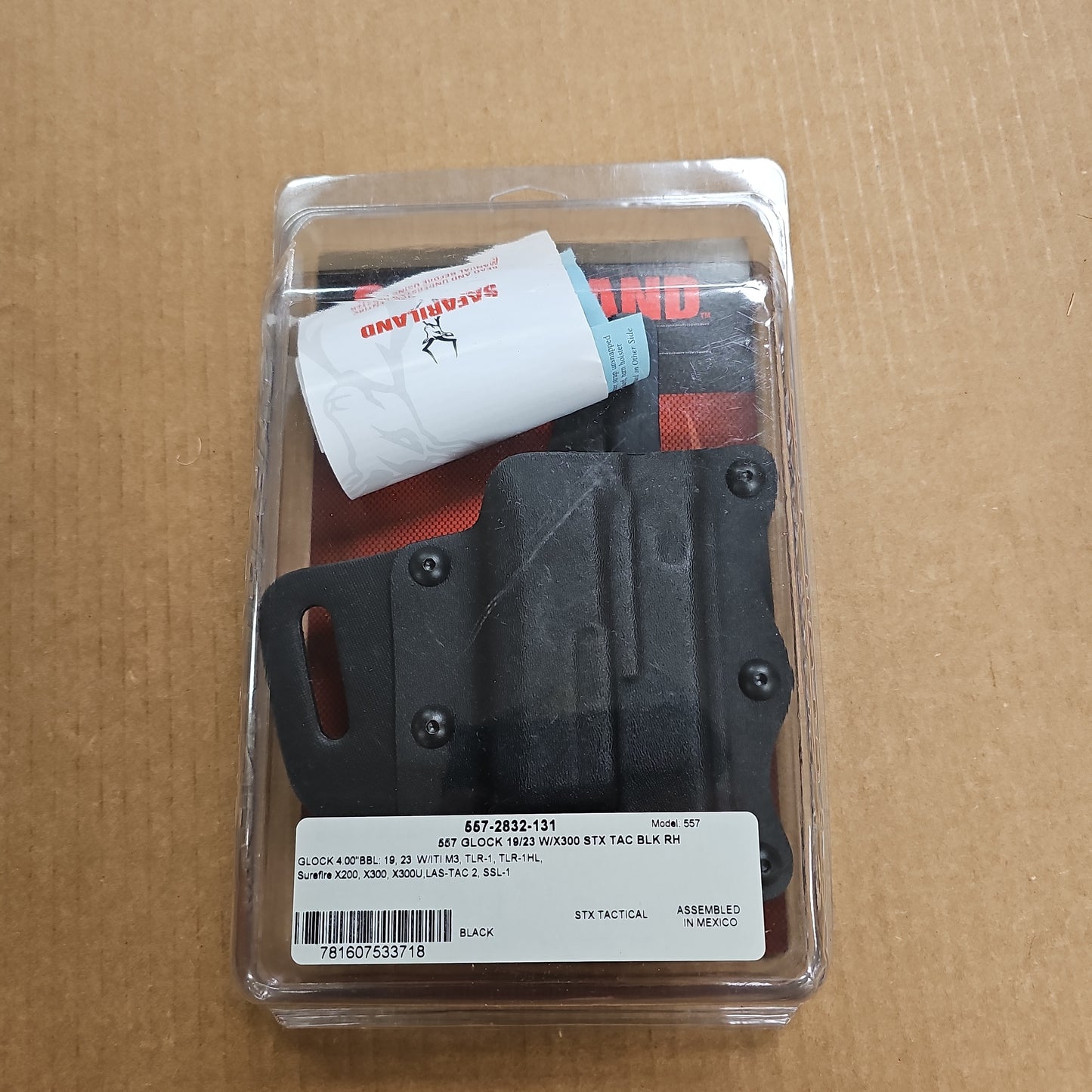 HOLSTER:#557, CONCEAL, OPEN TOP, STX RH, GL 19/23 w/ M3/TLR1 557-2832-131