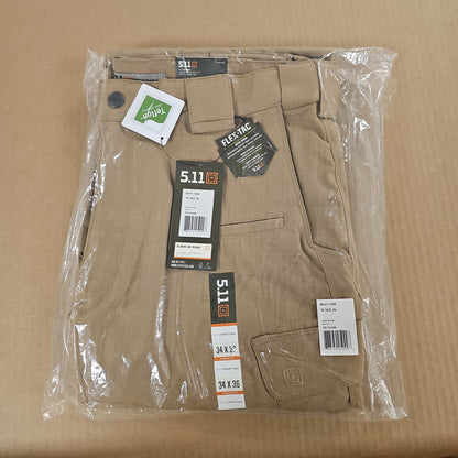 5.11 Tactical Pants: T-Flex Stryke, COYOTE, 34W/36L 74369-120-34-36