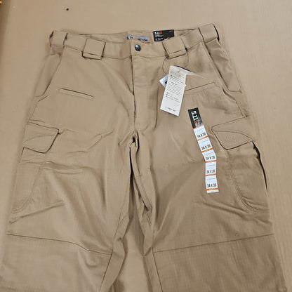 5.11 Tactical Pants: T-Flex Stryke, COYOTE, 34W/36L 74369-120-34-36