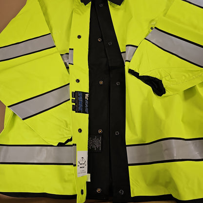 Spiewak & Sons, Inc. Class 3 Yellow/Black Rain Jacket, 6X-Large Size