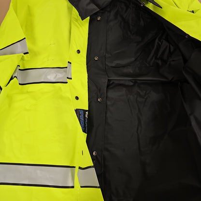 Spiewak & Sons, Inc. Class 3 Yellow/Black Rain Jacket, 6X-Large Size