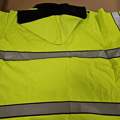 Spiewak & Sons, Inc. Class 3 Yellow/Black Rain Jacket, 6X-Large Size