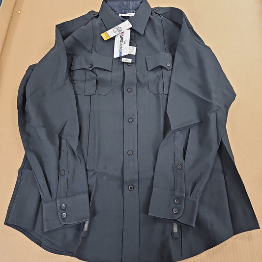 Shirt: Spiewak Poly, Men's L/S, Dark Navy, 17.5 x 36/37 SU315Z-011-17.5/367