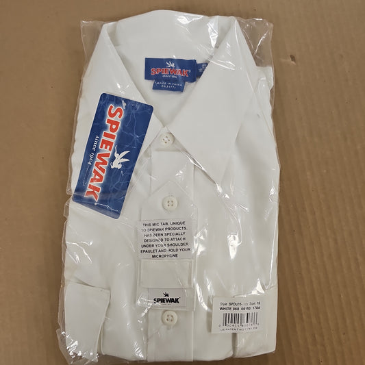 SHIRT: PERFORMANCE DUTY, L/S, WHITE, 16 x 32/33 SPDU15-068-16/323