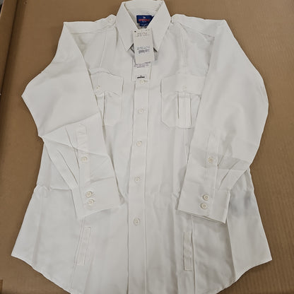 Spiewak & Sons, Inc. Long Sleeve Performance Duty Shirt, White, 16 x 32/33