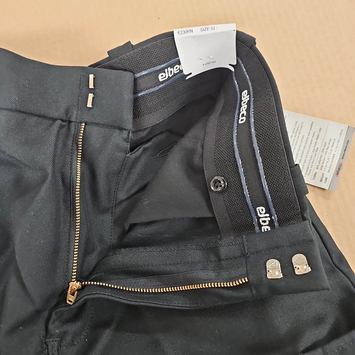 Pants: DutyMaxx w/Cargo Pkts, Black, 33 Waist, Reg Rise E230RND-33R