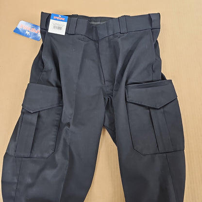 Spiewak & Sons Navy Cargo Pants, Durable 65/35 Poly-Cotton, Size 34
