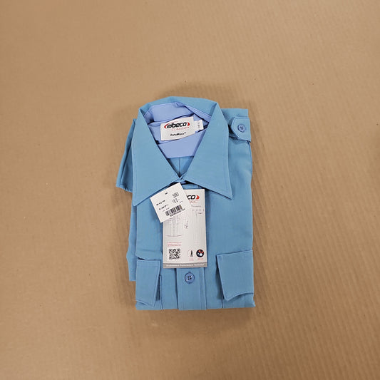 Elbeco Duty Maxx Short Sleeve Shirt, Blue, Size 15.5 - Professional Fit