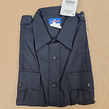 Spiewak & Sons Navy Short Sleeve Uniform Shirt in PolyCotton, Large Size