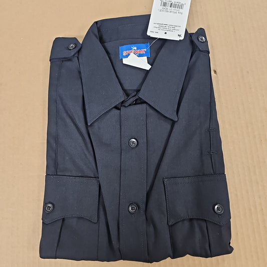 Shirt: Uniform S/S, 65/35 PolyCotton, Navy, Large/Reg SPDU80-Large/R