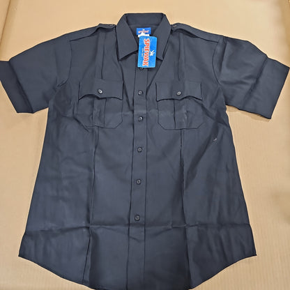 Spiewak & Sons Navy Short Sleeve Uniform Shirt in PolyCotton, Large Size