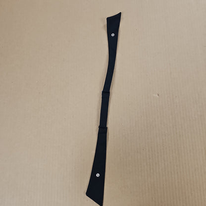 TIE: CROSSOVER WITH COVERED SNAP, POLY/WOOL, BLACK 45165-BLK