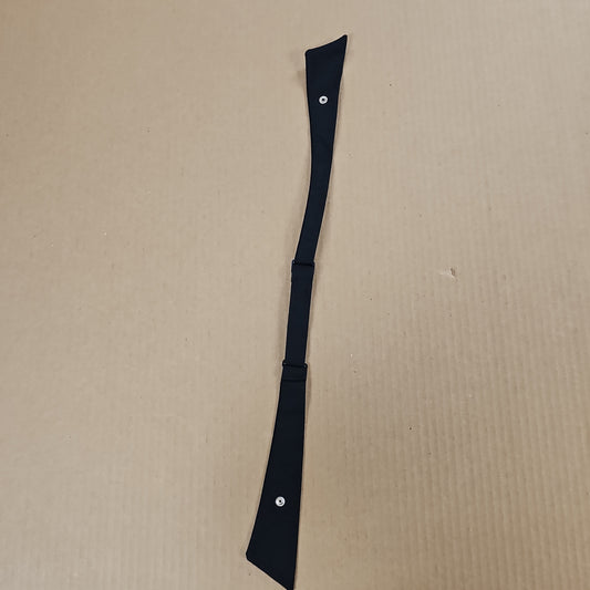 TIE: CROSSOVER WITH COVERED SNAP, POLY/WOOL, BLACK 45165-BLK
