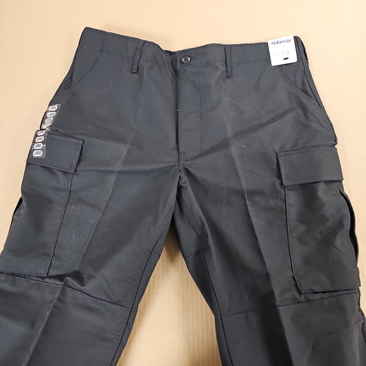 TROUSERS: ELBECO BDU, BLACK, SZ: LARGE/REG E7600-LR