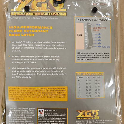 Pant: Pant w/Fly, XGO FR Level 1, Coyote, Large 1F12V-COY-L