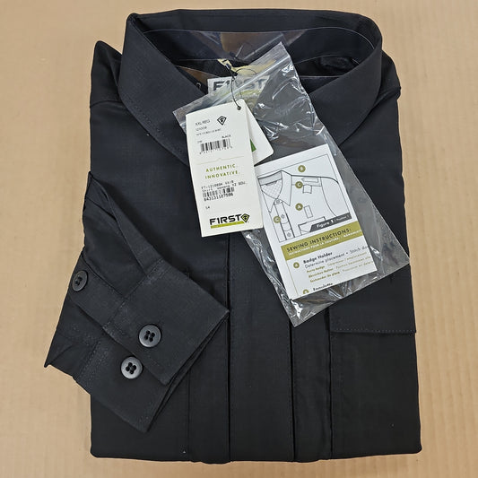 Shirt: Womens V2 BDU, L/S, Black, XX/R 121008-019-XX-R