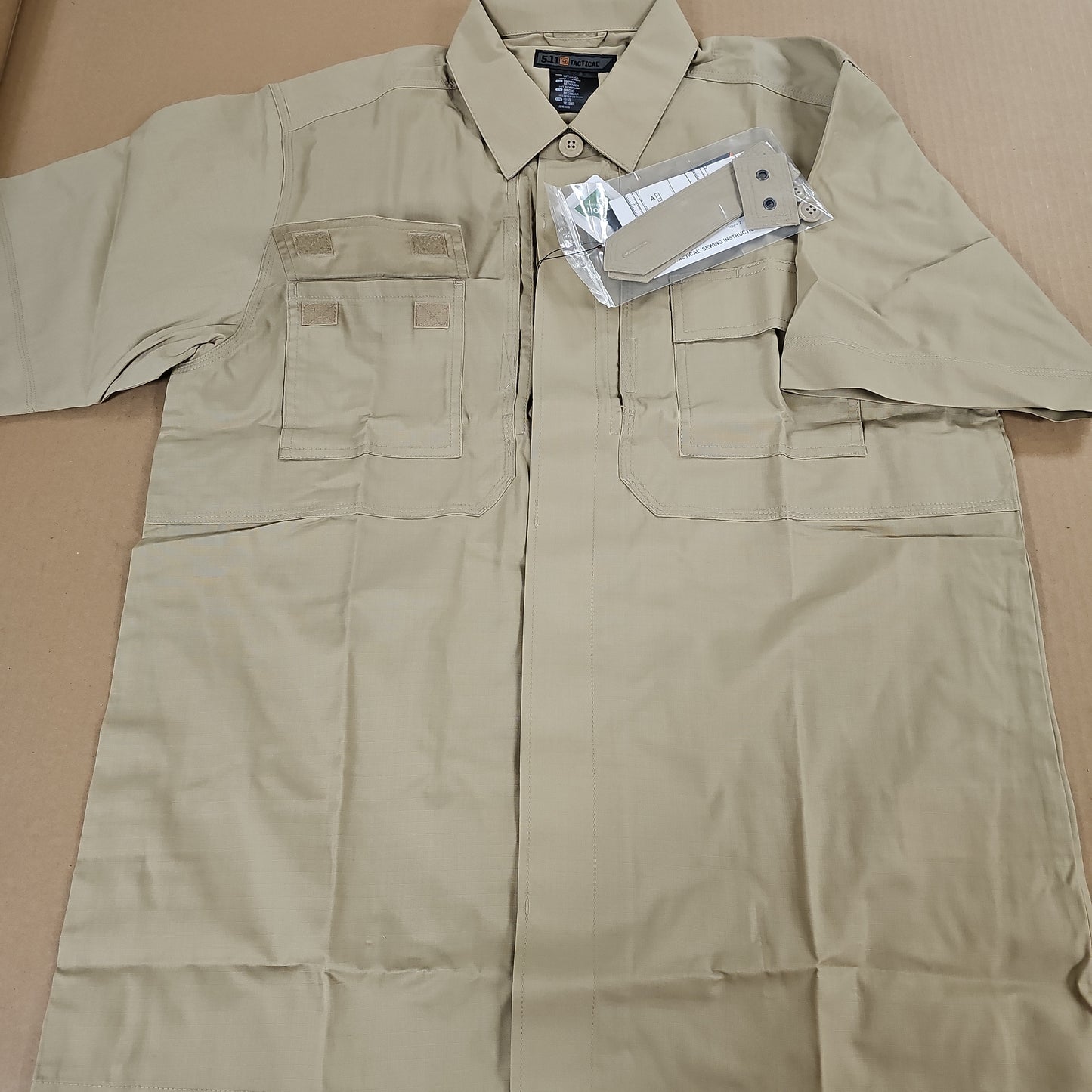 5.11 Tactical Shirt: TacLite TDU Shirt, S/S, TDU Khaki, Medium 71339-162-M