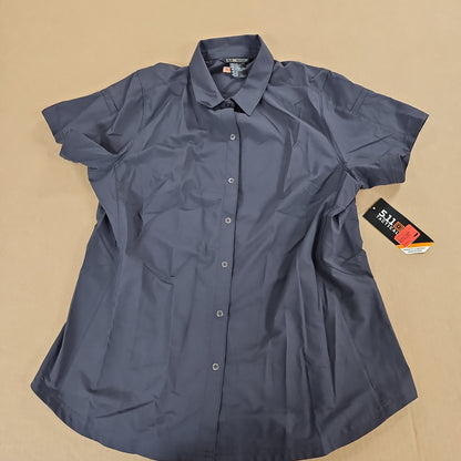 5.11 Tactical Women's Charcoal Short Sleeve Corporate Shirt, Size Large