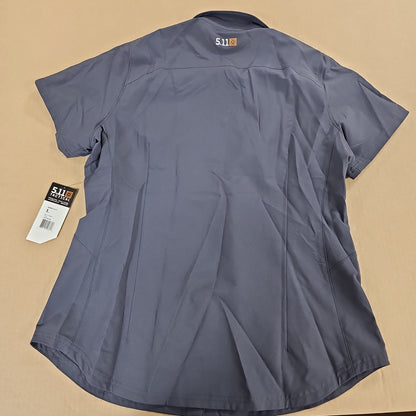 5.11 Tactical Women's Charcoal Short Sleeve Corporate Shirt, Size Large