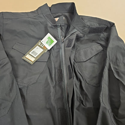 5.11 Tactical Quantum TDU Long Sleeve Shirt in Black, Size 2XL/Long