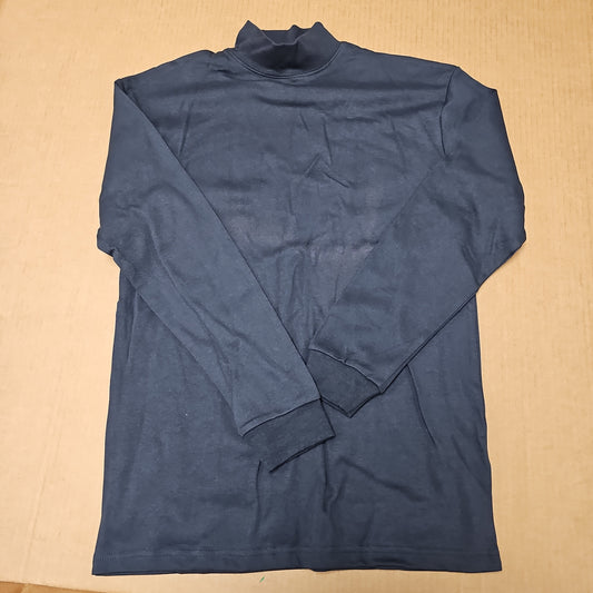 Mock Turtleneck : Long sleeve, Cot/Poly Dark Navy, Medium MN100 Dk Navy-M