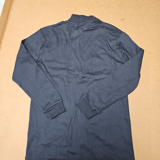 COBMEX APPAREL LTD. Long Sleeve Mock Turtleneck in Dark Navy, Medium Size