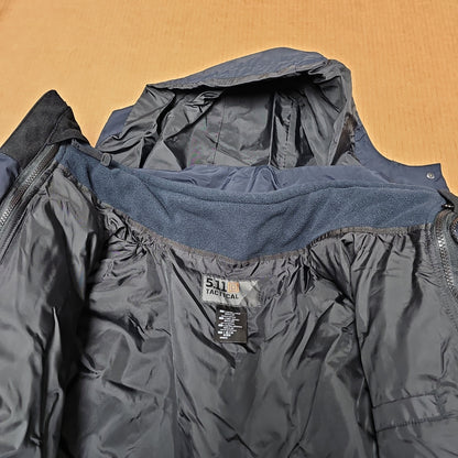 5.11 Tactical 5-in-1 Jacket, Navy, 4X-Large, Versatile Outdoor Gear