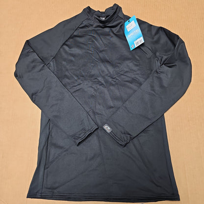 WSI MANUFACTURING ProWikMax Long Sleeve Fitted Crew Shirt in Black, Medium
