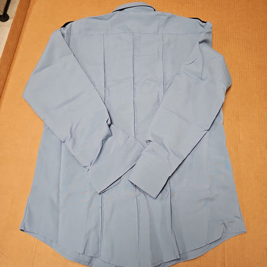 Elbeco Duty Maxx Long Sleeve Shirt in Medium Blue with Navy Pocket 17.5 x 36