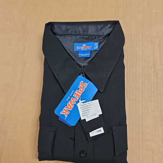 Shirt: Spiewak Poly, Men's L/S,  Black, 20 x 36/37 SU315Z-003-20/36