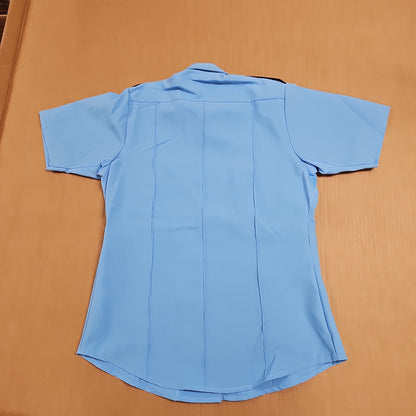 Elbeco Women's Tex Trop 2 Short Sleeve Shirt in Blue with Navy Stripes
