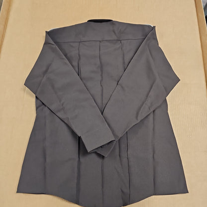Elbeco Long Sleeve Brown Shirt with Zipper, Size 17.5x36/37 for Comfort