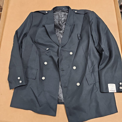 Elbeco Double Breasted Dress Coat in Dark Navy, Size 52L with 2 Pockets
