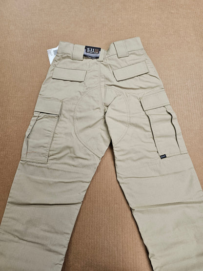 5.11 Tactical PANTS: TDU, POLY/COTTON RIP, TAN, SMALL/REG 74003-162-S-R