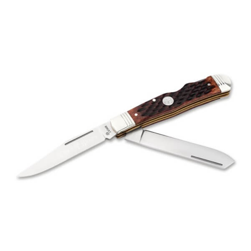 Boker TS 2.0 Double Lock Trapper Jigged Brown Bone